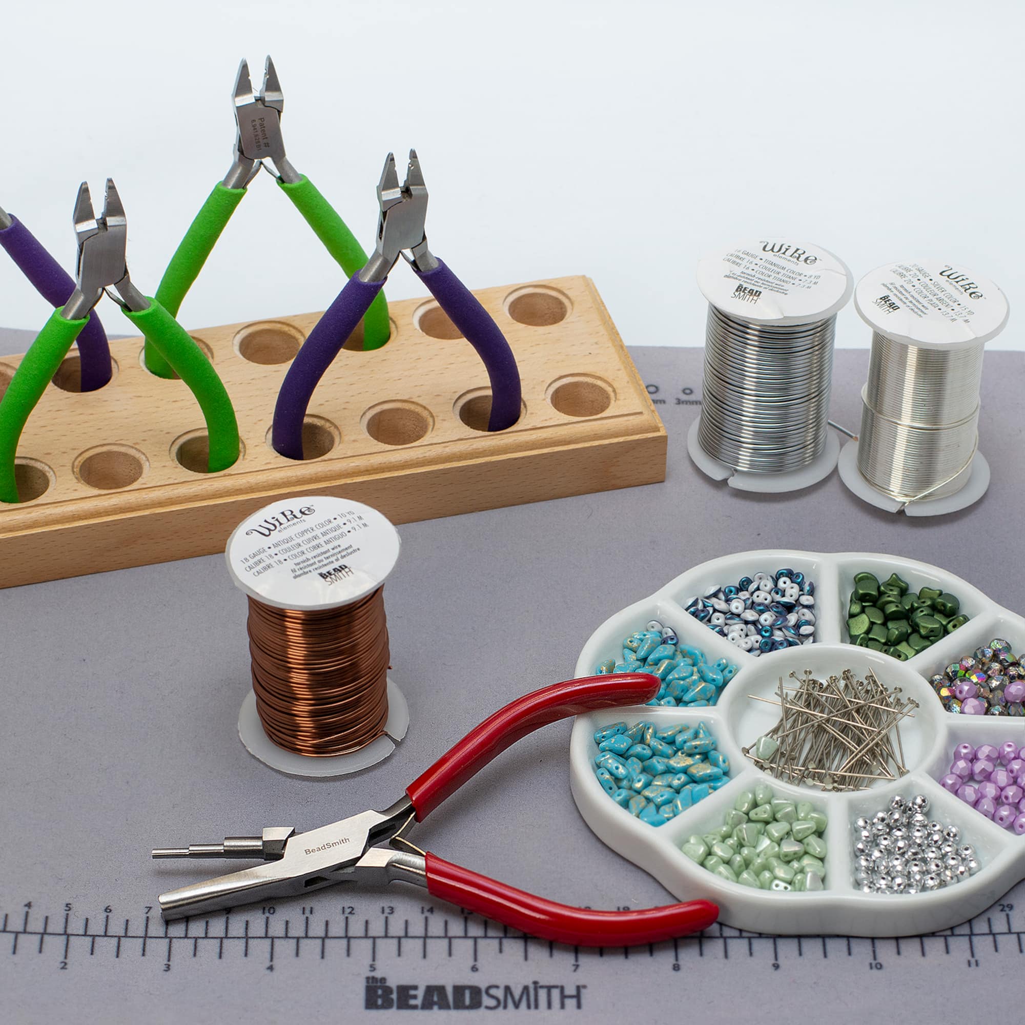 Beadsmith® Red Handle 3 Step Round & Hollow Plier